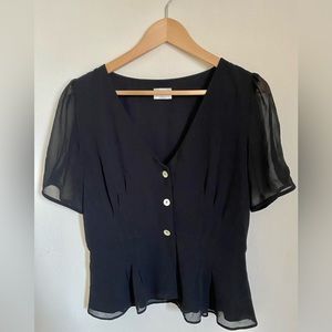 Aritzia Wilfred Black Blouse